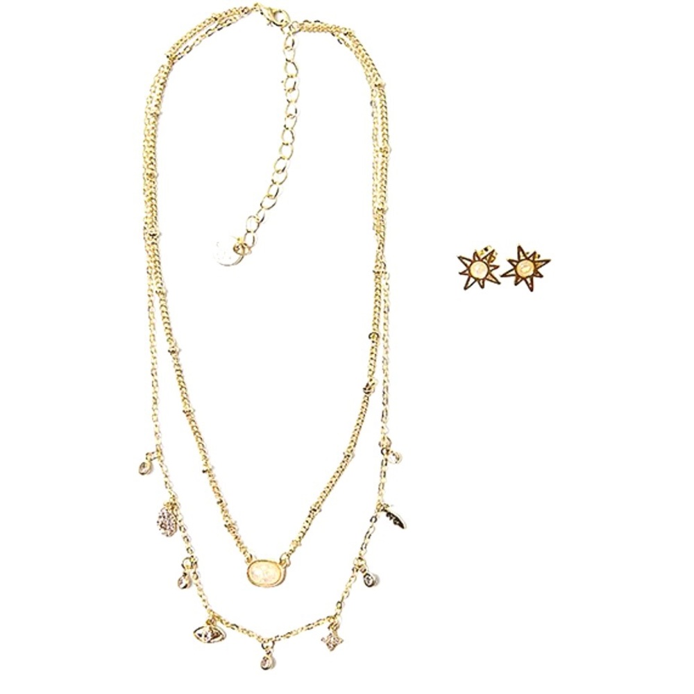 JULES SMITH 
Radiant Goddess Necklace &‎ Earring Set, NWT
